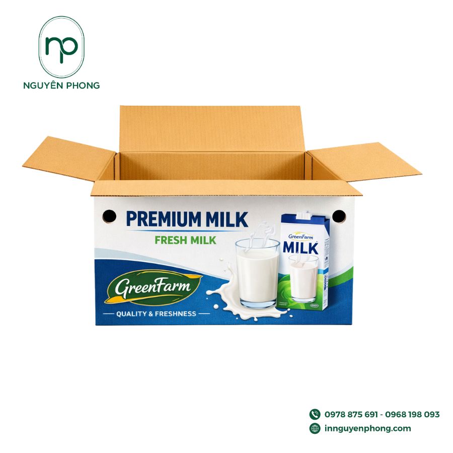 In thùng sữa carton 